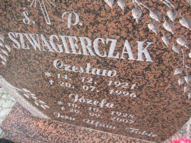 Czesław Szwagierczak 1921 Legnica - Grobonet - Wyszukiwarka osób pochowanych