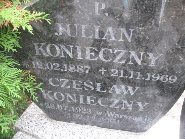 Julian Konieczny 1887 Legnica - Grobonet - Wyszukiwarka osób pochowanych