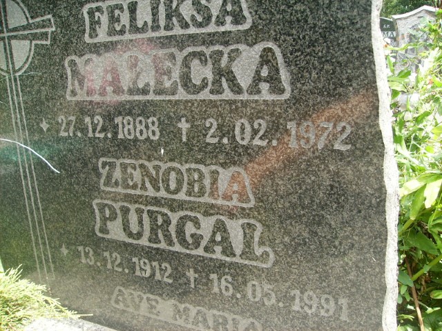 Zenobia Purgal 1912 Legnica - Grobonet - Wyszukiwarka osób pochowanych