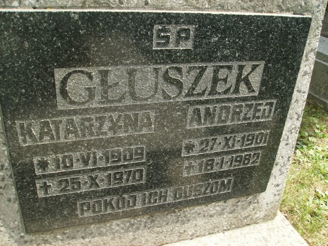 Andrzej Głuszek 1901 Legnica - Grobonet - Wyszukiwarka osób pochowanych
