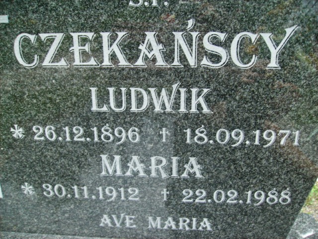 Ludwik Czekański 1896 Legnica - Grobonet - Wyszukiwarka osób pochowanych