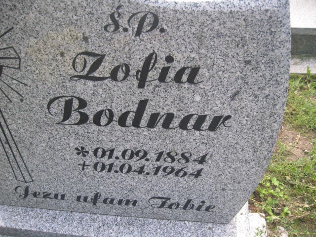 Zofia Bodnar 1884 Legnica - Grobonet - Wyszukiwarka osób pochowanych