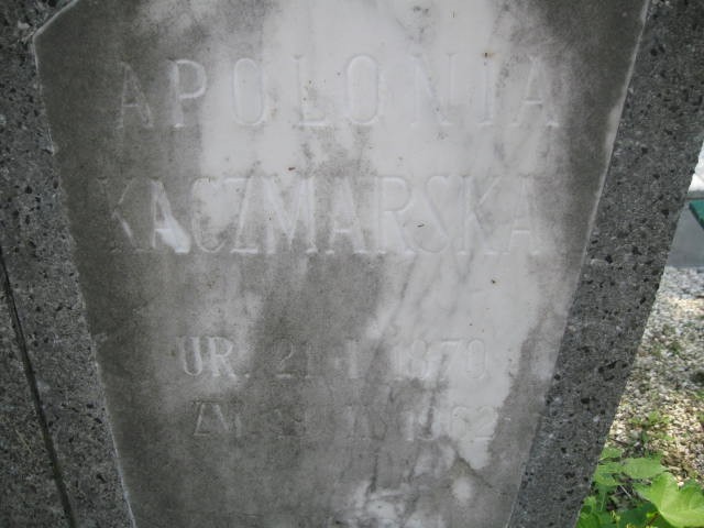 Apolonia Kaczmarska 1870 Legnica - Grobonet - Wyszukiwarka osób pochowanych