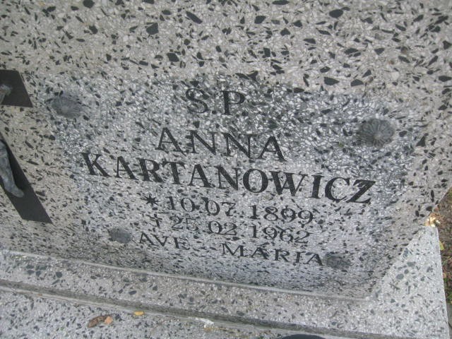 Anna Kartanowicz 1899 Legnica - Grobonet - Wyszukiwarka osób pochowanych
