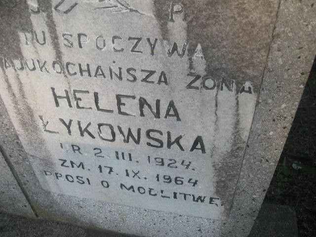 Helena Łykowska 1924 Legnica - Grobonet - Wyszukiwarka osób pochowanych