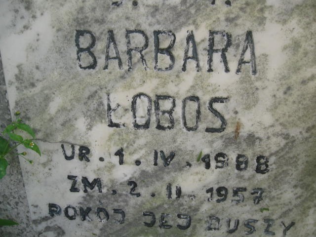 Barbara Łobos 1888 Legnica - Grobonet - Wyszukiwarka osób pochowanych