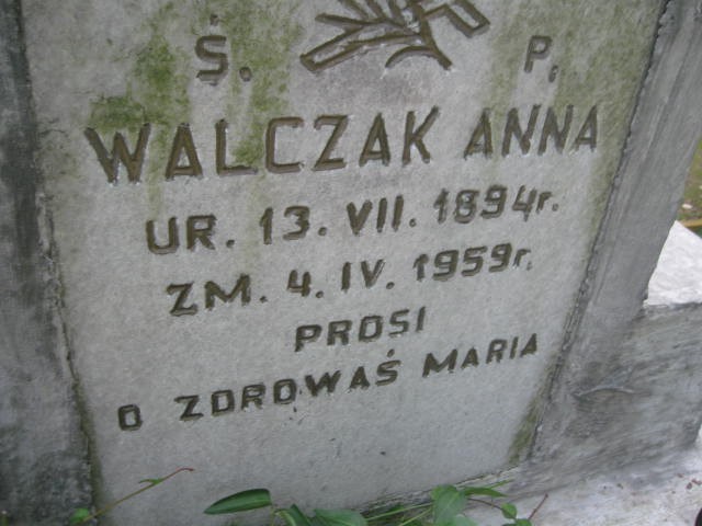 Anna Walczak 1894 Legnica - Grobonet - Wyszukiwarka osób pochowanych