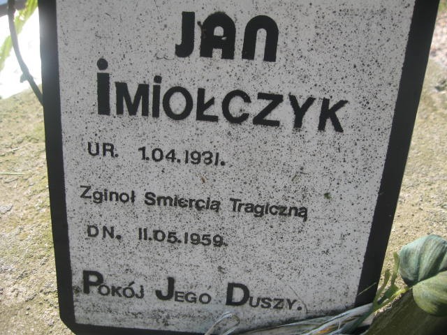 Jan Imiołczyk 1931 Legnica - Grobonet - Wyszukiwarka osób pochowanych