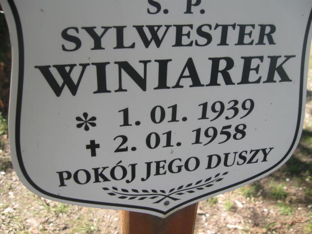 Henryk Winiarek 1947 Legnica - Grobonet - Wyszukiwarka osób pochowanych