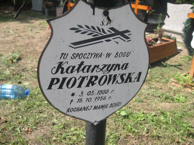 Katarzyna Piotrowska 1888 Legnica - Grobonet - Wyszukiwarka osób pochowanych