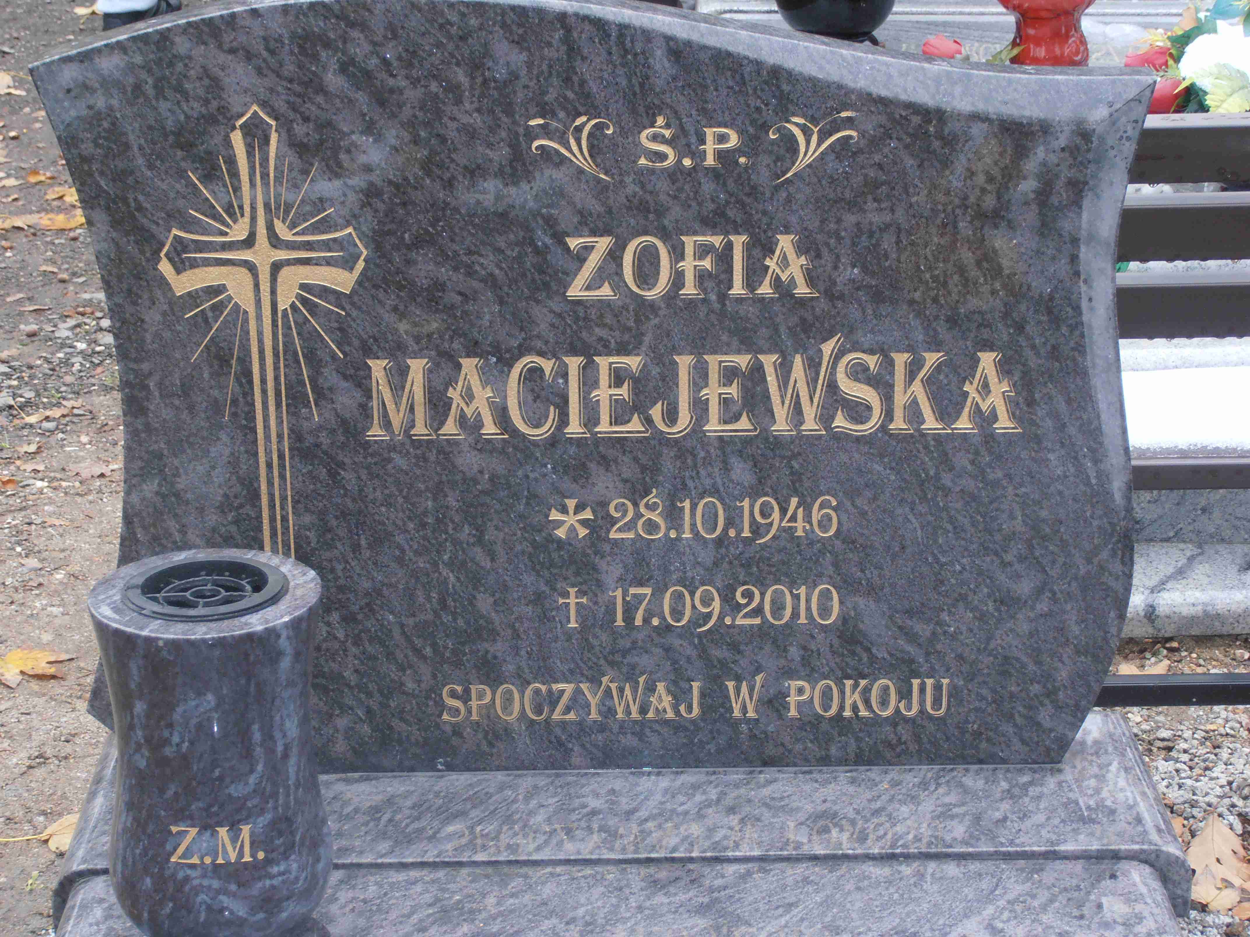 Zofia Maciejewska 1946 Legnica - Grobonet - Wyszukiwarka osób pochowanych