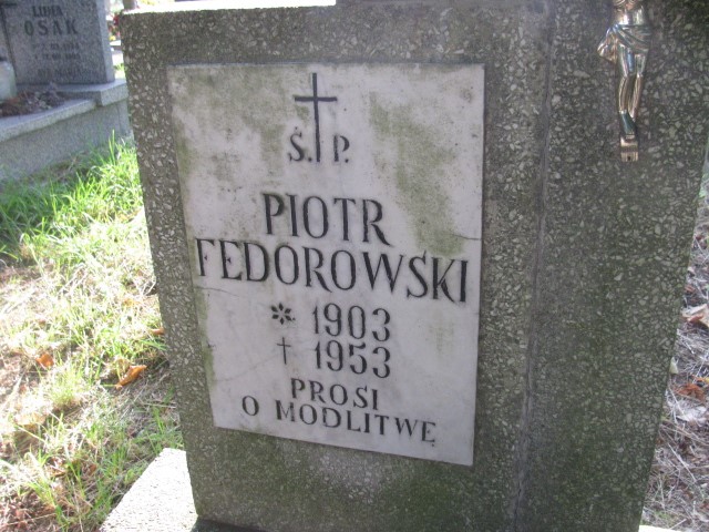Piotr Feodorowski 1903 Legnica - Grobonet - Wyszukiwarka osób pochowanych
