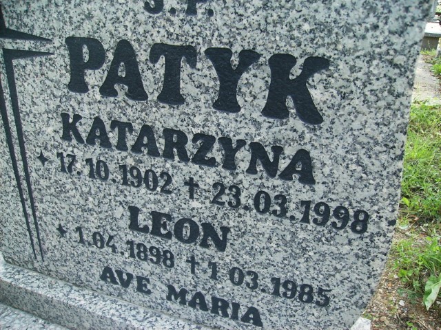 Leon Patyk 1898 Legnica - Grobonet - Wyszukiwarka osób pochowanych