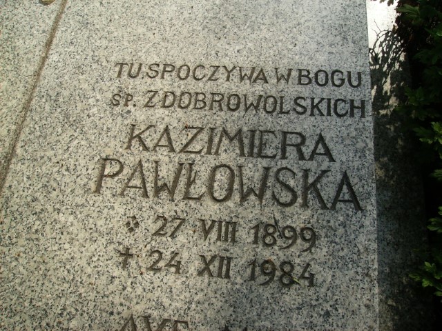 Kazimiera Pawłowska 1899 Legnica - Grobonet - Wyszukiwarka osób pochowanych