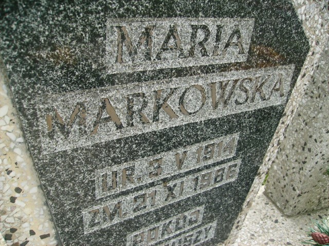 Maria Markowska 1914 Legnica - Grobonet - Wyszukiwarka osób pochowanych