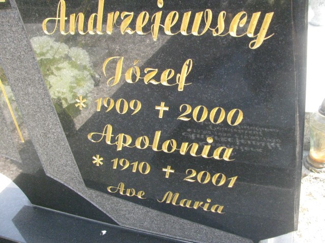 Józef Andrzejewski 1909 Legnica - Grobonet - Wyszukiwarka osób pochowanych