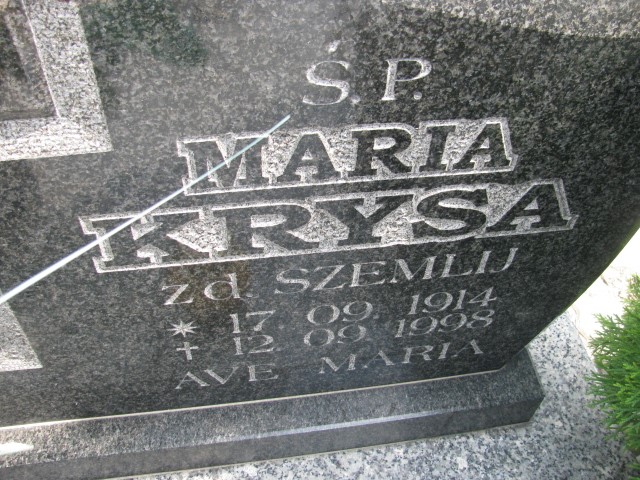 Maria Krysa 1914 Legnica - Grobonet - Wyszukiwarka osób pochowanych