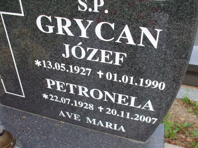 Józef Grycan 1927 Legnica - Grobonet - Wyszukiwarka osób pochowanych
