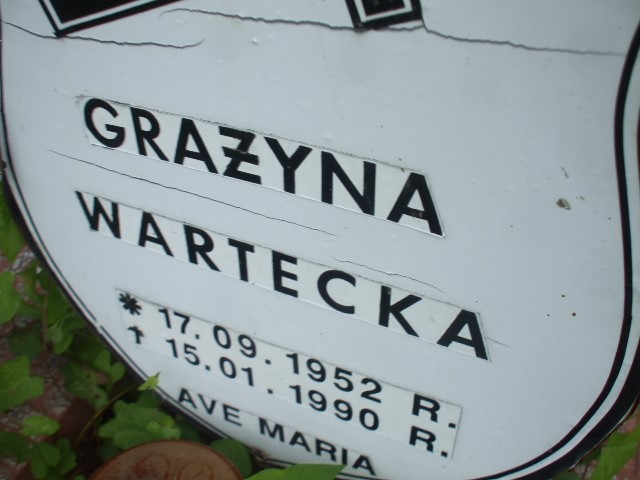 Grażyna Wartecka 1952 Legnica - Grobonet - Wyszukiwarka osób pochowanych