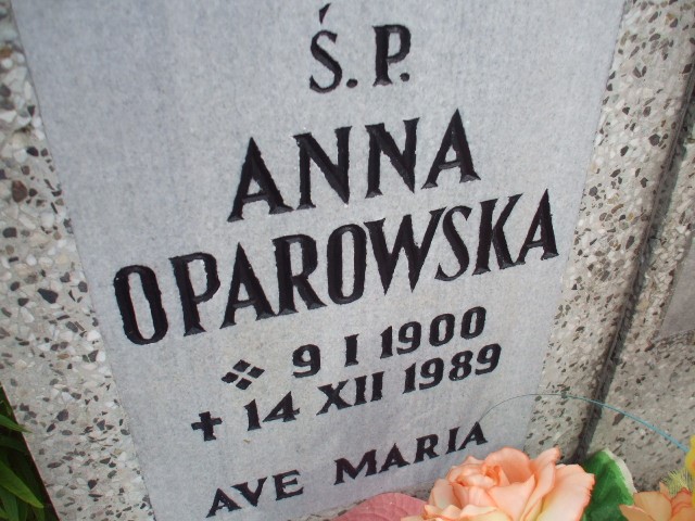 Anna Oparowska 1900 Legnica - Grobonet - Wyszukiwarka osób pochowanych