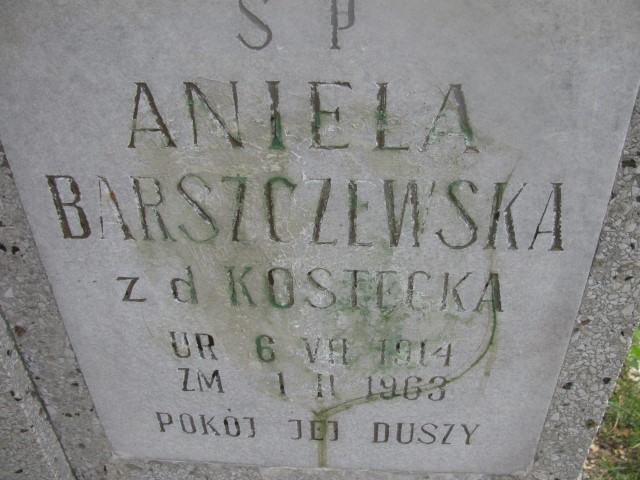Aniela Barszczewska 1914 Legnica - Grobonet - Wyszukiwarka osób pochowanych