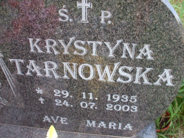 Krystyna Tarnowska 1935 Legnica - Grobonet - Wyszukiwarka osób pochowanych