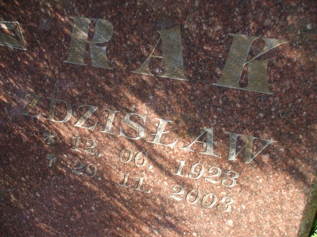 Zdzisław Rak 1923 Legnica - Grobonet - Wyszukiwarka osób pochowanych