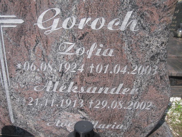 Aleksander Goroch 1913 Legnica - Grobonet - Wyszukiwarka osób pochowanych