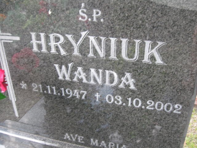 Wanda Hryniuk 1947 Legnica - Grobonet - Wyszukiwarka osób pochowanych