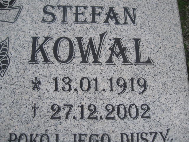 Stefan Kowal 1919 Legnica - Grobonet - Wyszukiwarka osób pochowanych