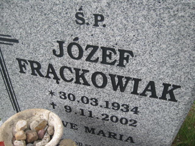 Józef Frąckowiak 1934 Legnica - Grobonet - Wyszukiwarka osób pochowanych