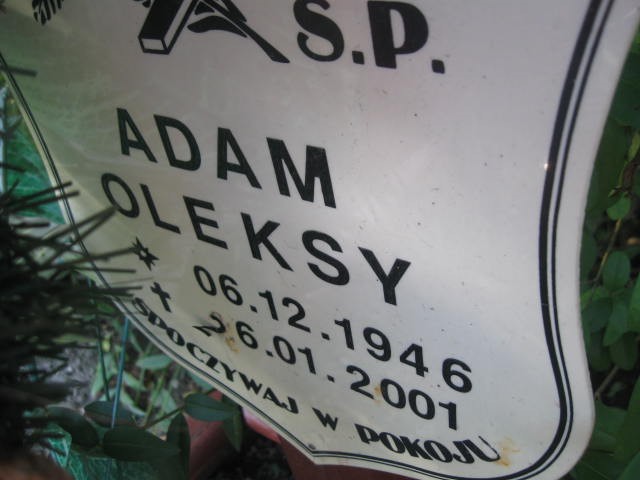 Adam Oleksy 1946 Legnica - Grobonet - Wyszukiwarka osób pochowanych