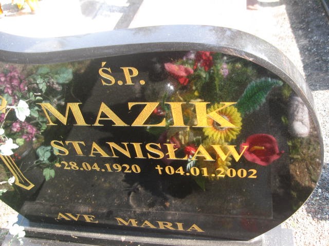 Stanisław Mazik 1920 Legnica - Grobonet - Wyszukiwarka osób pochowanych