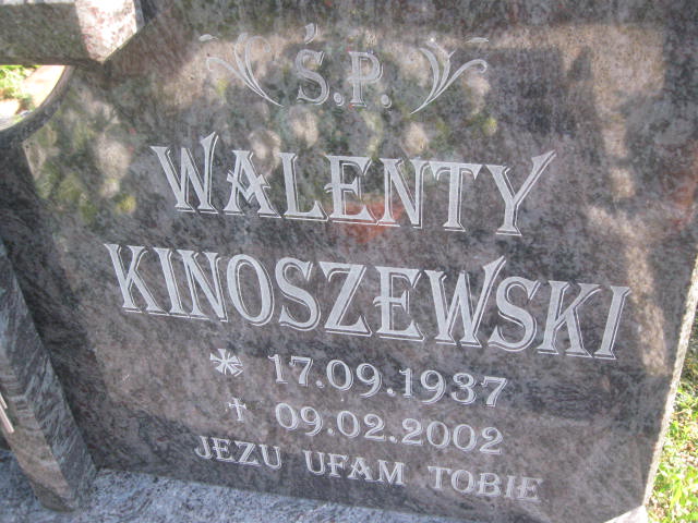 Walenty Kinoszewski 1937 Legnica - Grobonet - Wyszukiwarka osób pochowanych