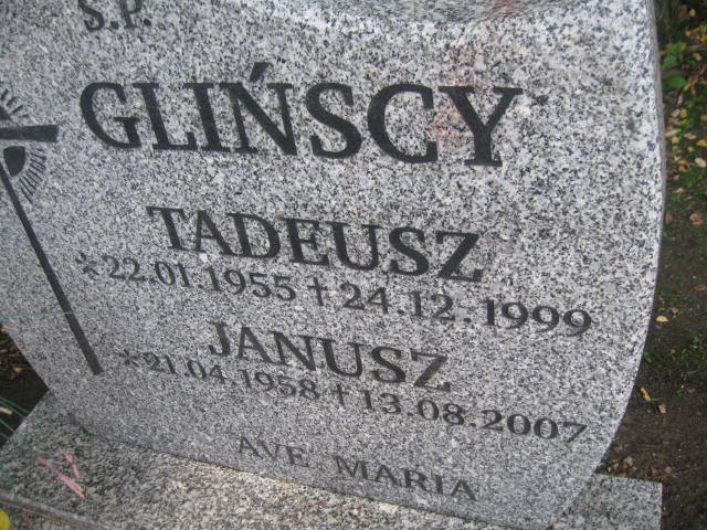 Tadeusz Gliński 1955 Legnica - Grobonet - Wyszukiwarka osób pochowanych