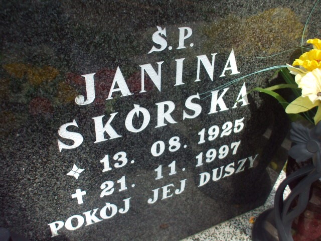 Janina Skórska 1925 Legnica - Grobonet - Wyszukiwarka osób pochowanych