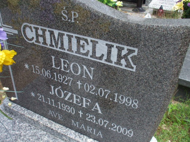 Józefa Chmielik 1930 Legnica - Grobonet - Wyszukiwarka osób pochowanych