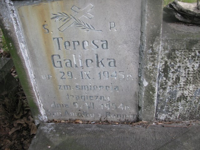 Teresa Bolesława Galicka 1945 Legnica - Grobonet - Wyszukiwarka osób pochowanych
