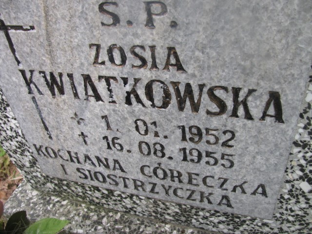 Zofia Kwiatkowska 1952 Legnica - Grobonet - Wyszukiwarka osób pochowanych