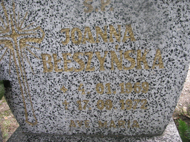 Joanna Błeszyńska 1969 Legnica - Grobonet - Wyszukiwarka osób pochowanych