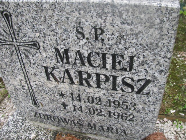 Maciej Karpisz 1953 Legnica - Grobonet - Wyszukiwarka osób pochowanych