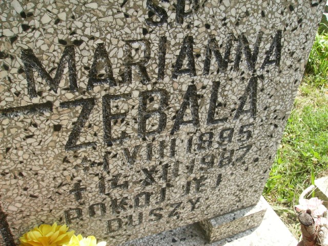 Marianna Zębala 1895 Legnica - Grobonet - Wyszukiwarka osób pochowanych