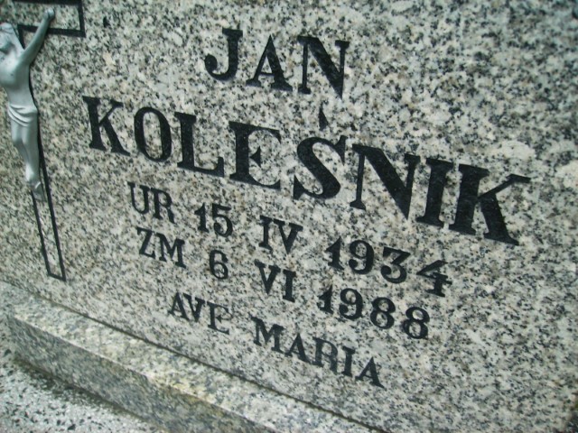 Jan Koleśnik 1934 Legnica - Grobonet - Wyszukiwarka osób pochowanych