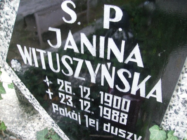 Janina Wituszyńska 1900 Legnica - Grobonet - Wyszukiwarka osób pochowanych