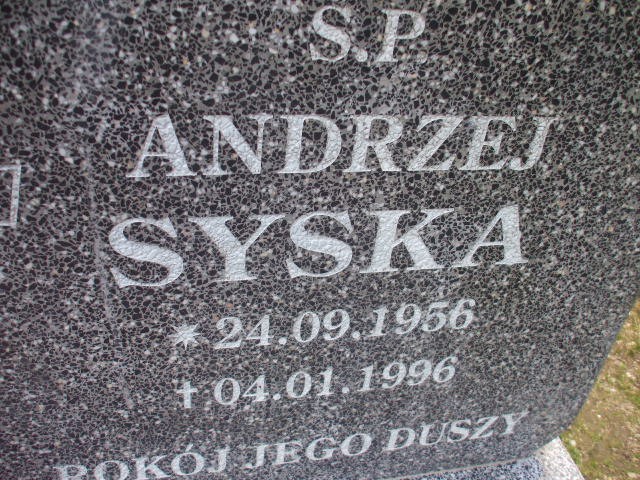 Andrzej Syska 1956 Legnica - Grobonet - Wyszukiwarka osób pochowanych