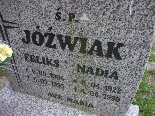 Nadia Jóźwiak 1922 Legnica - Grobonet - Wyszukiwarka osób pochowanych