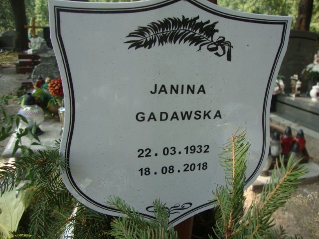 Grób Janina Gadawska