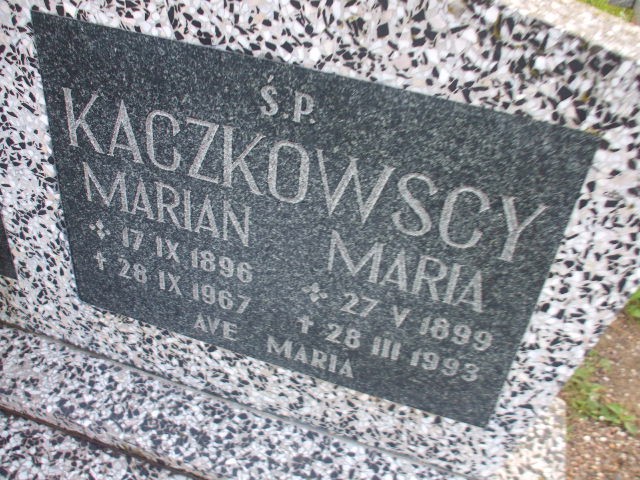 Marian Kaczkowski 1896 Legnica - Grobonet - Wyszukiwarka osób pochowanych