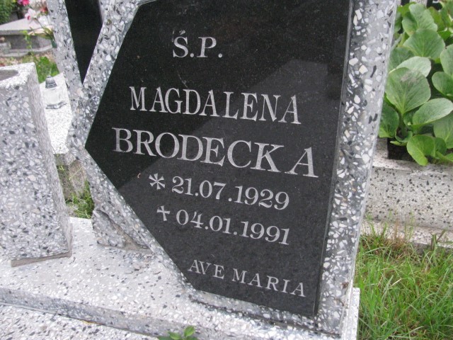 Magdalena Brodecka 1929 Legnica - Grobonet - Wyszukiwarka osób pochowanych