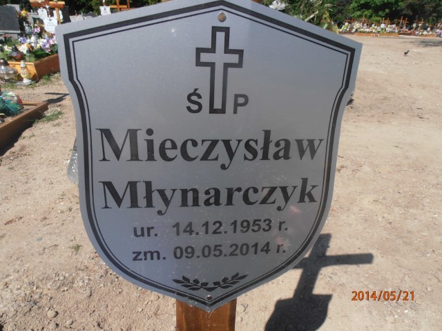 Mieczysław Młynarczyk 1953 Legnica - Grobonet - Wyszukiwarka osób pochowanych